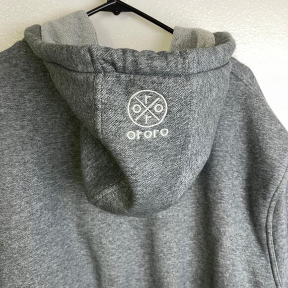 Ororo Hoodie Sweatshirt Mens 2XL Gray Full Zip Outdoors Lined NO BATTERY - Picture 7 of 11